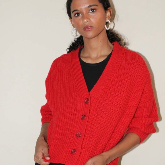Rita Row Diech Cardigan / Red / M - Picture 2 of 7